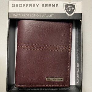 Geoffrey Beene Leather Wallet: Burgundy